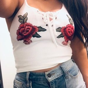 White Rose Tank Top
